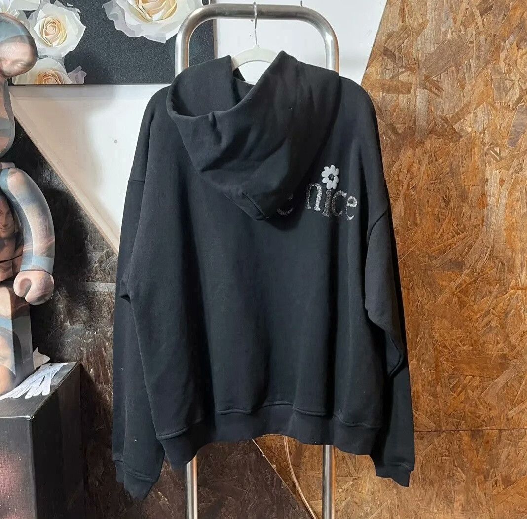 Dior Dior Black Glitter Daisy Embroidery Hoodie Size M / US 6-8 / IT 42-44 - 2 Thumbnail