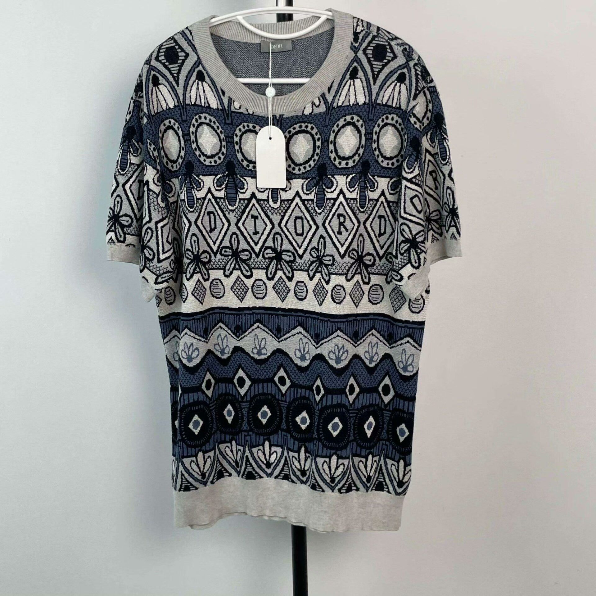 Dior Dior Pattern Short-Sleeve Top Size M / US 6-8 / IT 42-44 - 3 Thumbnail