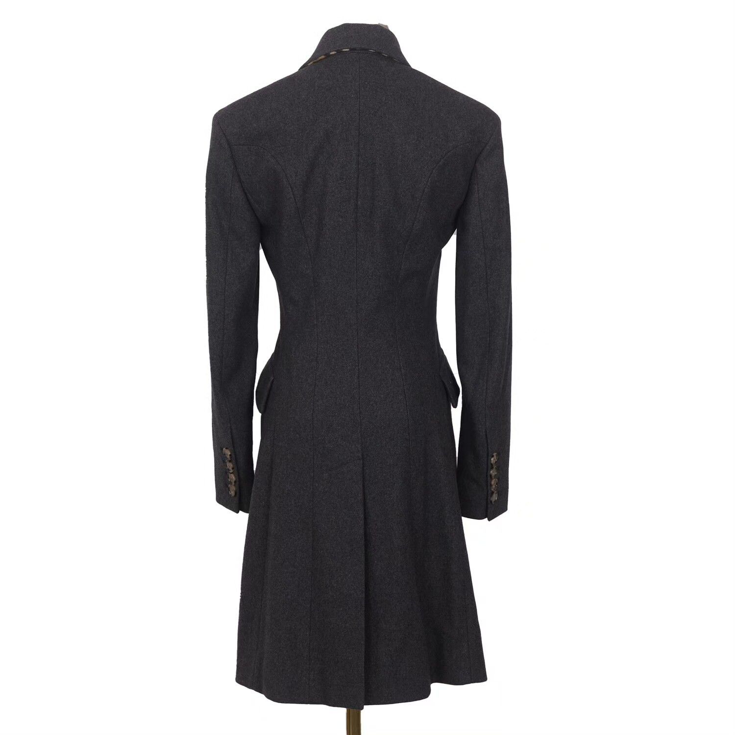 Burberry Burberry Gray Wool Coat Size 36 Size XS / US 0-2 / IT 36-38 - 2 Thumbnail