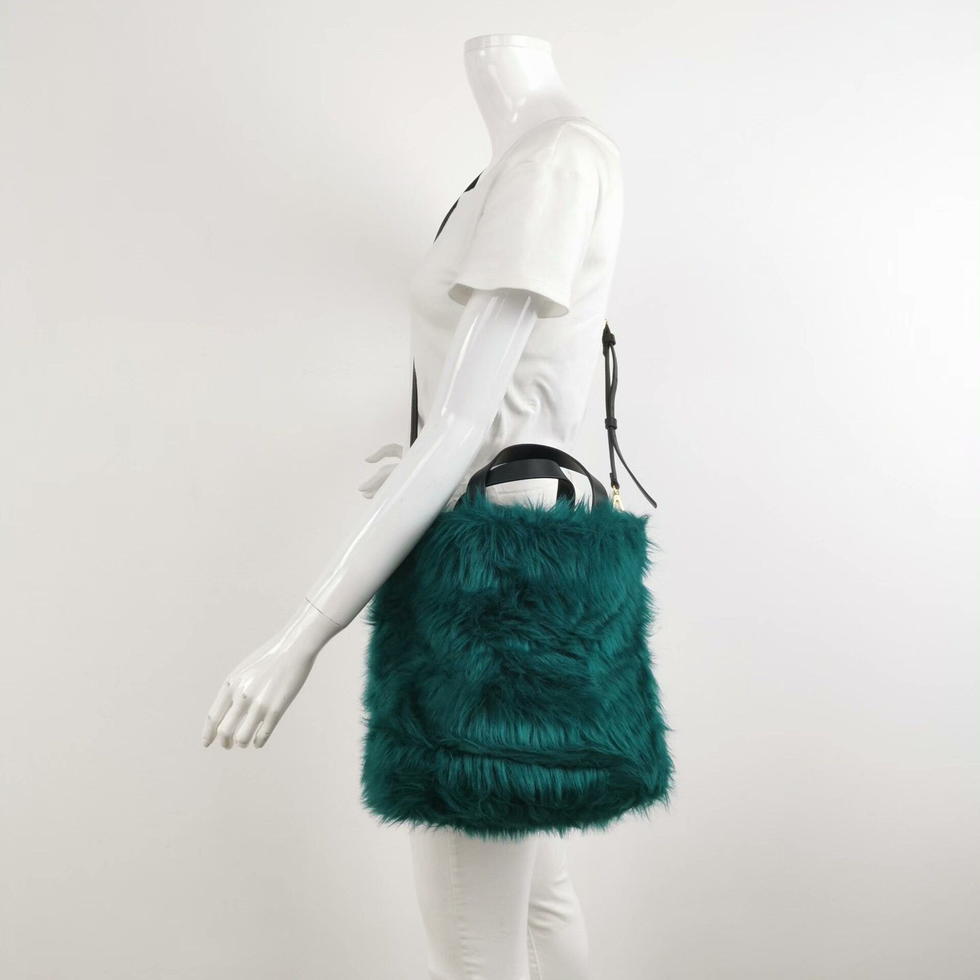 Marni MARNI Green Paneled Furry Bag Size ONE SIZE - 2 Thumbnail