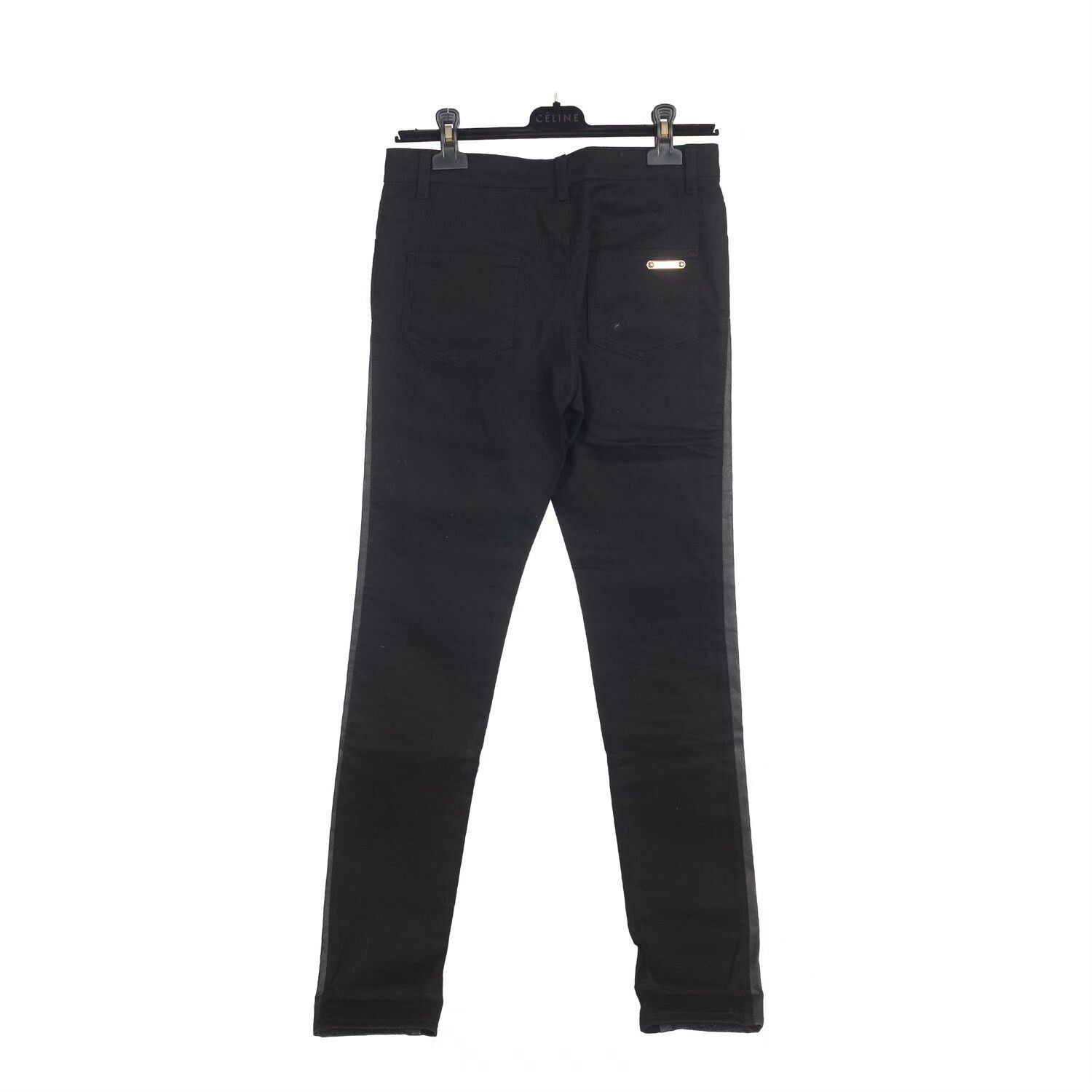 Givenchy Givenchy Gray Leather Panel Straight Jeans 36 Size US 36 / EU 52 - 2 Thumbnail