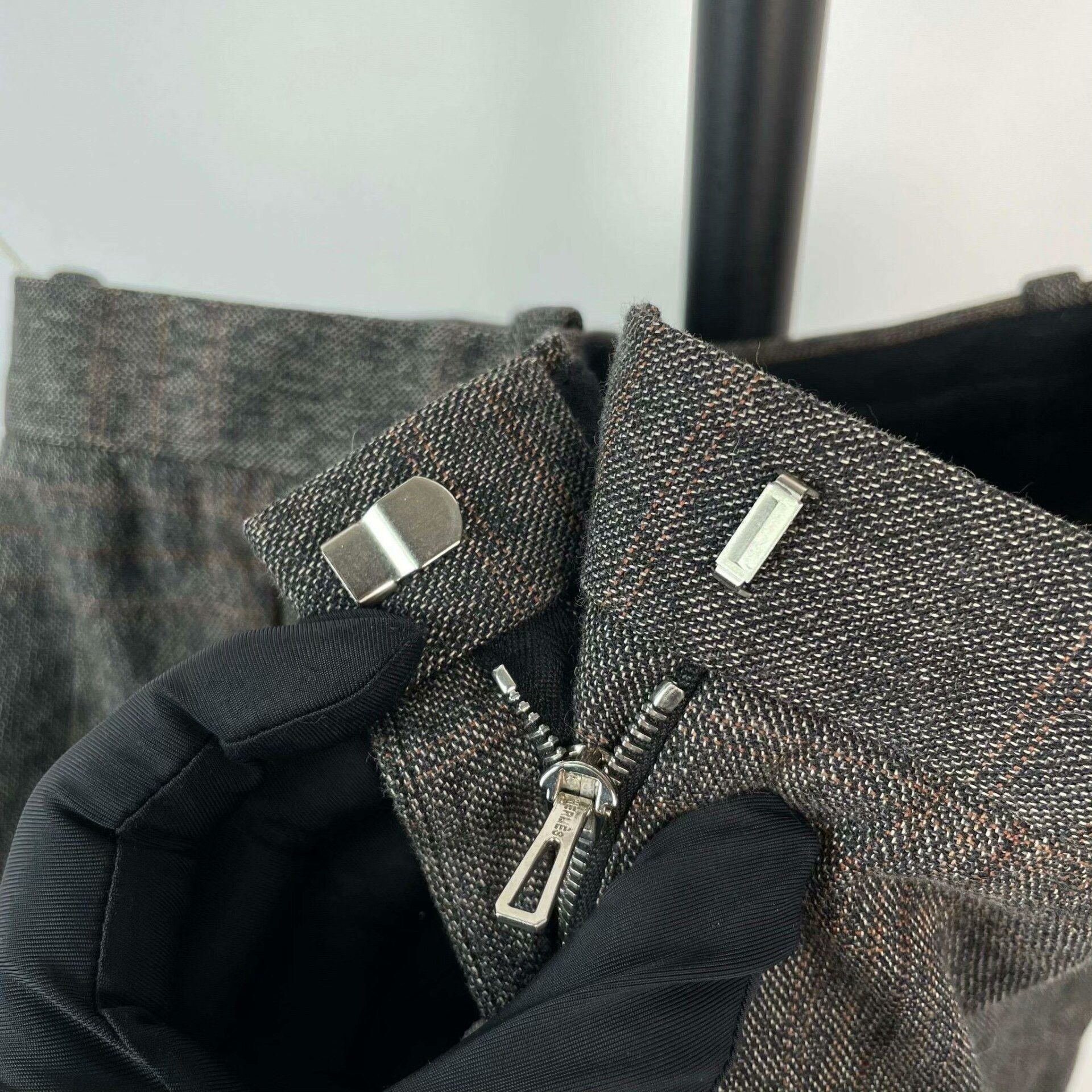 Hermes Hermès Wool Trousers Gray Size 34 Size US 34 / EU 50 - 6 Thumbnail