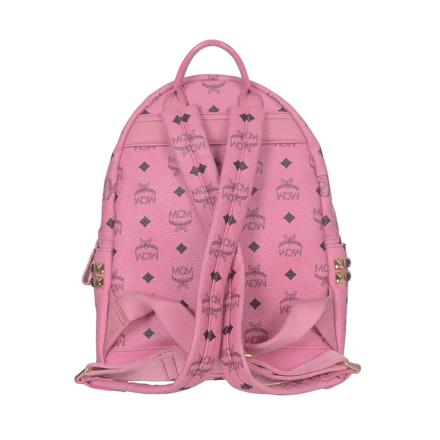 MCM MCM Pink Small Backpack Classic Rivet Size ONE SIZE - 4 Thumbnail