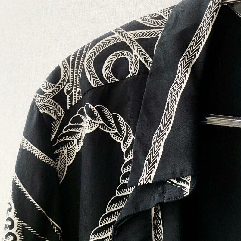 Hermes Hermes Silk Shirt Black Chain Print Size XXS / US 00 / IT 34 - 5 Thumbnail