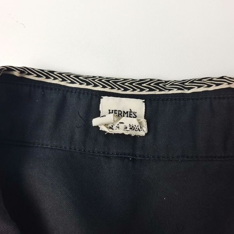 Hermes Hermes Silk Shirt Black Chain Print Size XXS / US 00 / IT 34 - 3 Thumbnail