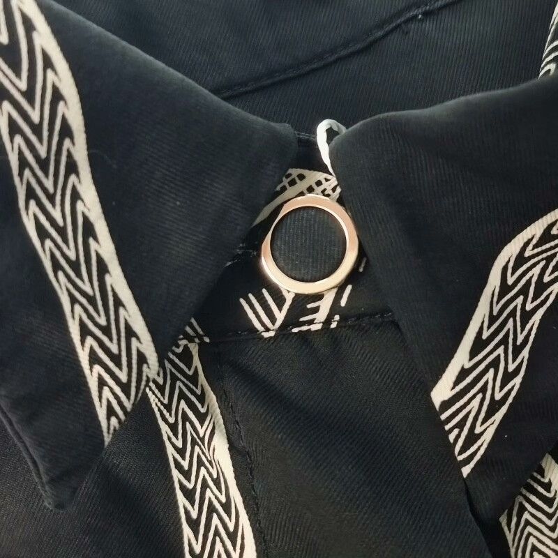 Hermes Hermes Silk Shirt Black Chain Print Size XXS / US 00 / IT 34 - 7 Thumbnail