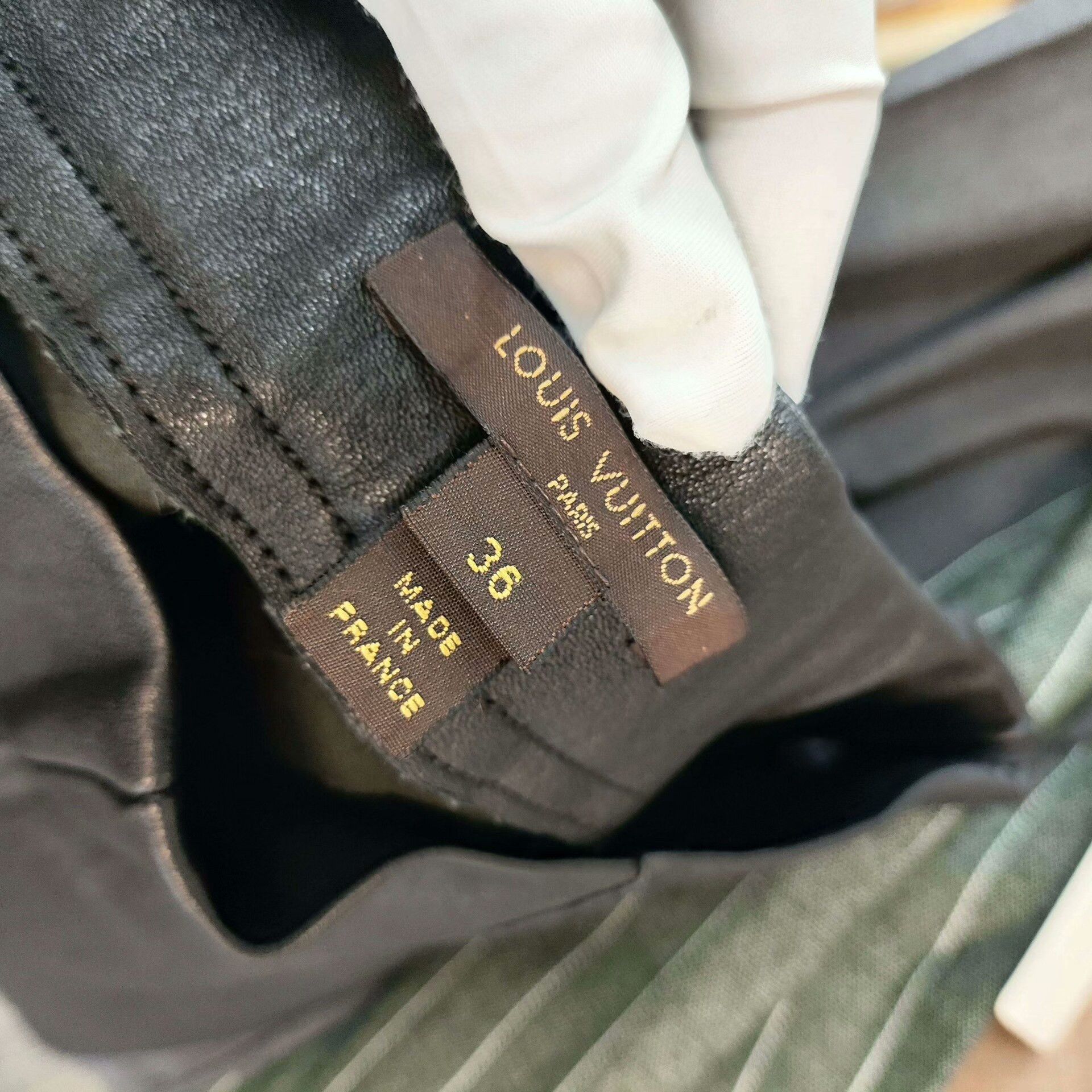 Louis Vuitton LV Black Sheepskin Leather Pants 36 Size 36" / US 14 / IT 50 - 3 Thumbnail