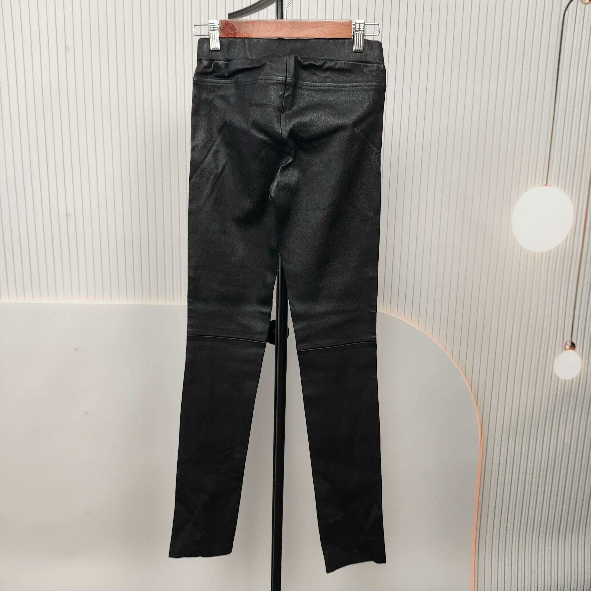 Louis Vuitton LV Black Sheepskin Leather Pants 36 Size 36" / US 14 / IT 50 - 2 Thumbnail