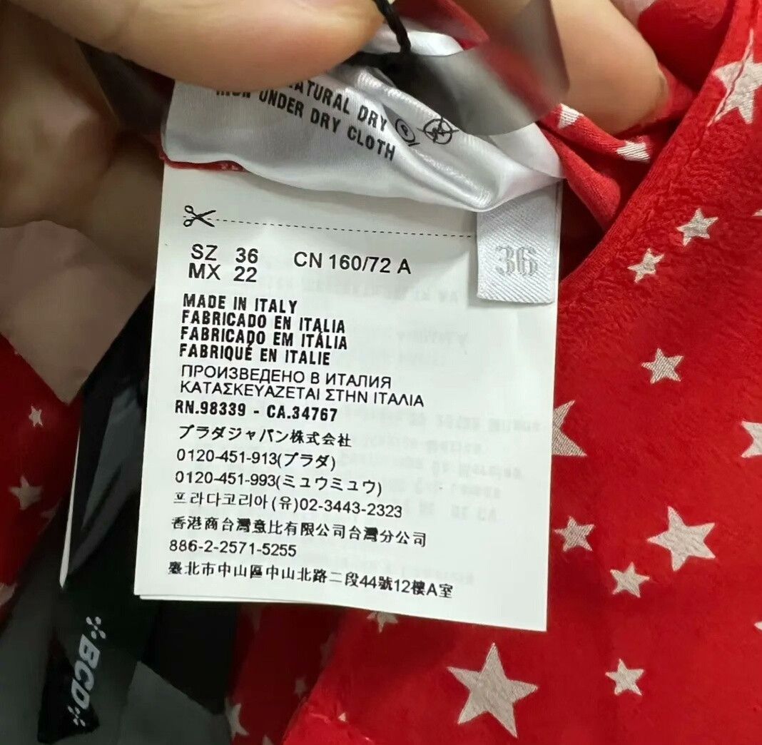 Miu Miu Miu Miu Red Star Print Shirt Size XS / US 0-2 / IT 36-38 - 4 Thumbnail
