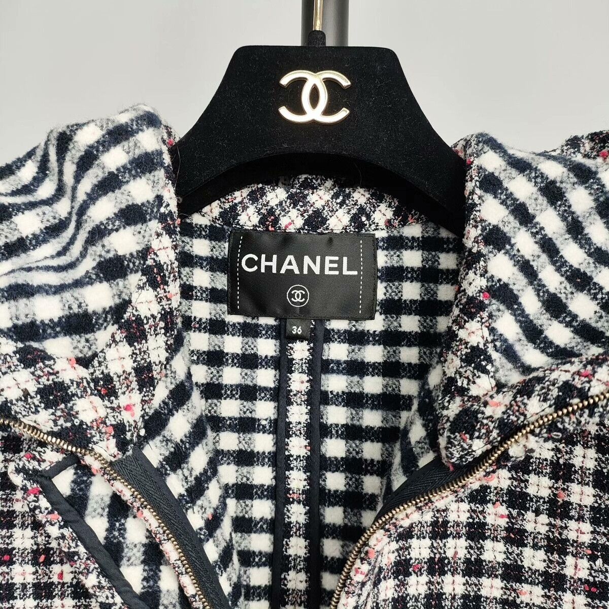 Chanel Chanel 24B Checked Hooded Jacket Size XS / US 0-2 / IT 36-38 - 3 Thumbnail