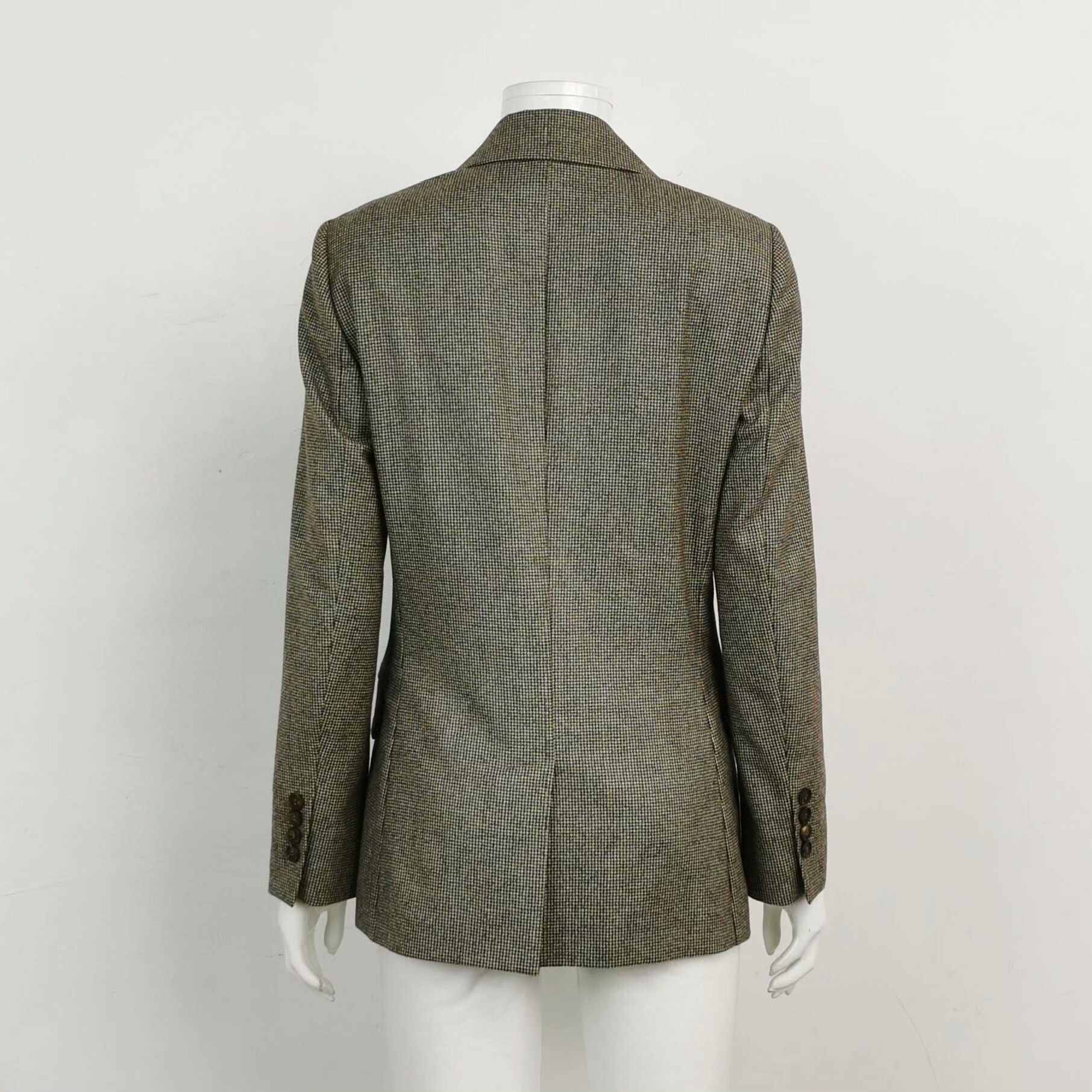 Brunello Cucinelli Brunello Cucinelli Houndstooth Wool Blazer Size S / US 4 / IT 40 - 2 Thumbnail