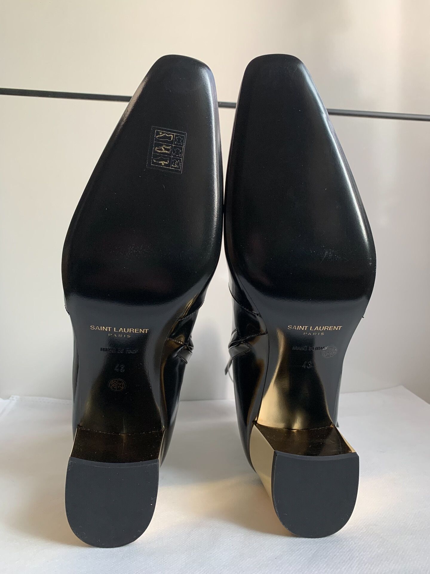 Saint Laurent Paris Saint Laurent XIV Gold Heel Chelsea Boots Size US 10 / EU 43 - 6 Thumbnail