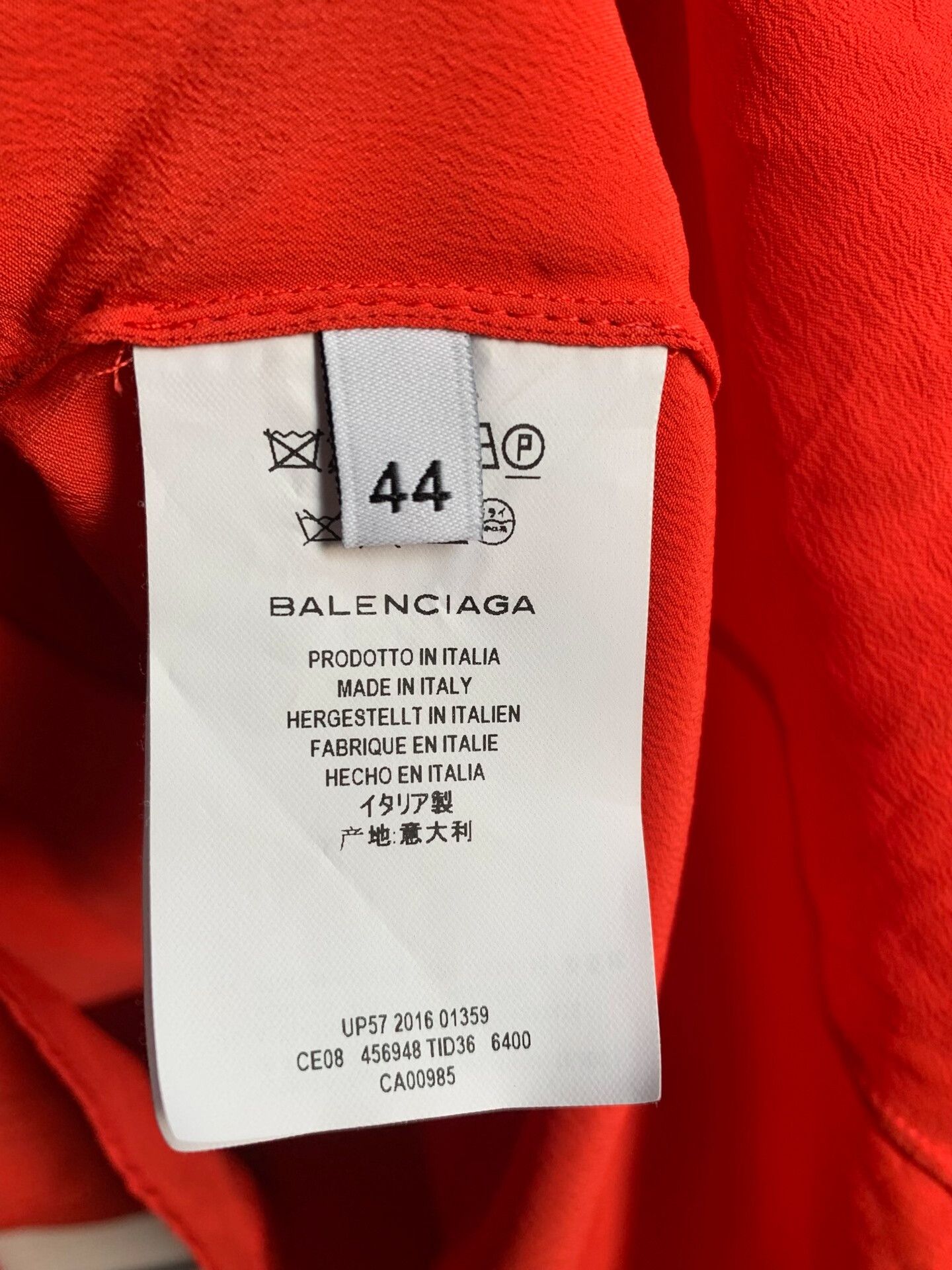 Balenciaga Balenciaga Red Tie-Front Shirt Size US S / EU 44-46 / 1 - 3 Thumbnail