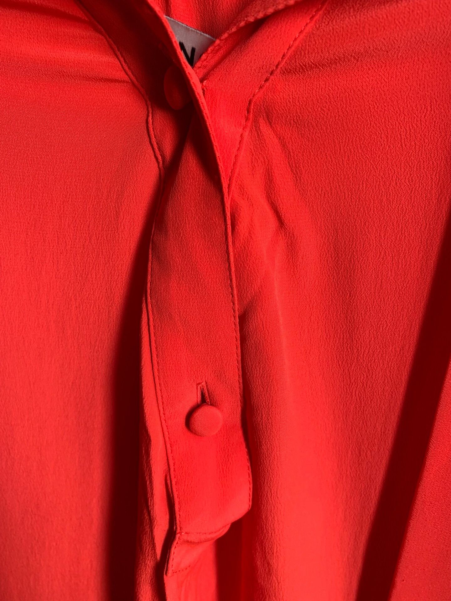 Balenciaga Balenciaga Red Tie-Front Shirt Size US S / EU 44-46 / 1 - 6 Thumbnail