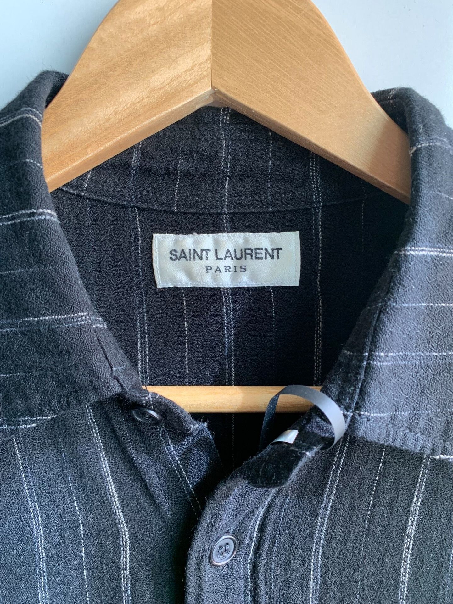 Saint Laurent Paris Saint Laurent Men's Striped Shirt Size US XS / EU 42 / 0 - 2 Thumbnail