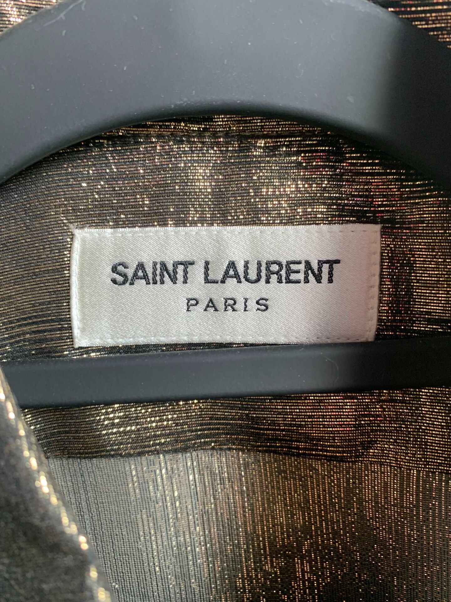 Saint Laurent Paris Saint Laurent Gold Denim Ruffle Shirt Size S / US 4 / IT 40 - 3 Thumbnail