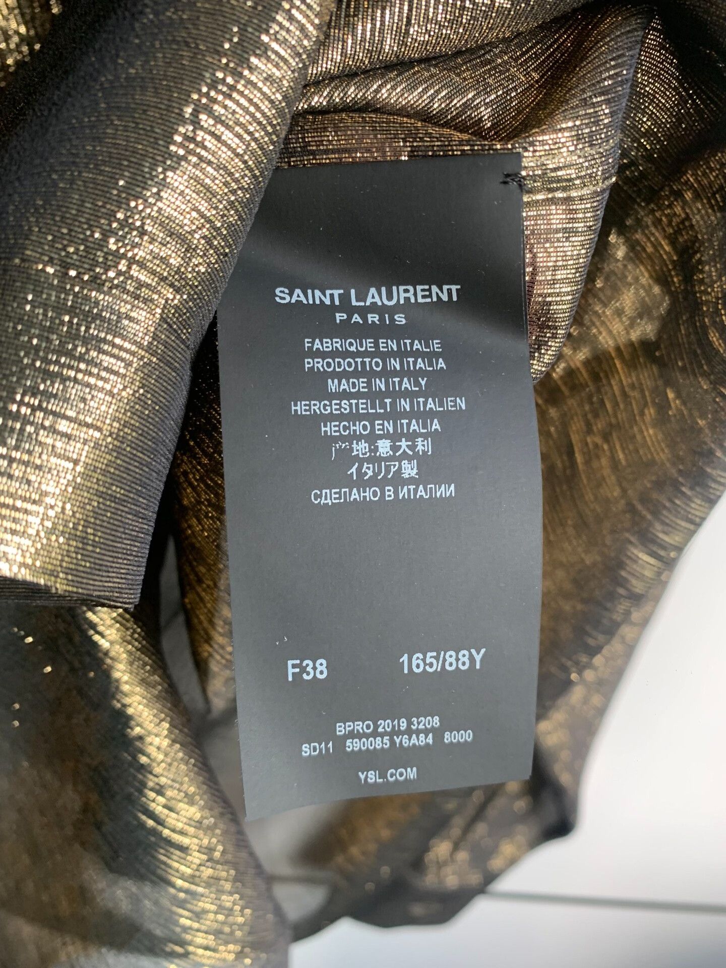 Saint Laurent Paris Saint Laurent Gold Denim Ruffle Shirt Size S / US 4 / IT 40 - 5 Thumbnail