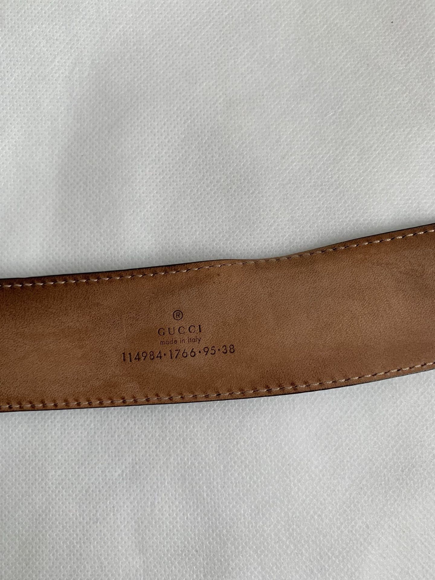 Gucci Gucci Men's Double G Silver Buckle Belt Size ONE SIZE - 5 Thumbnail