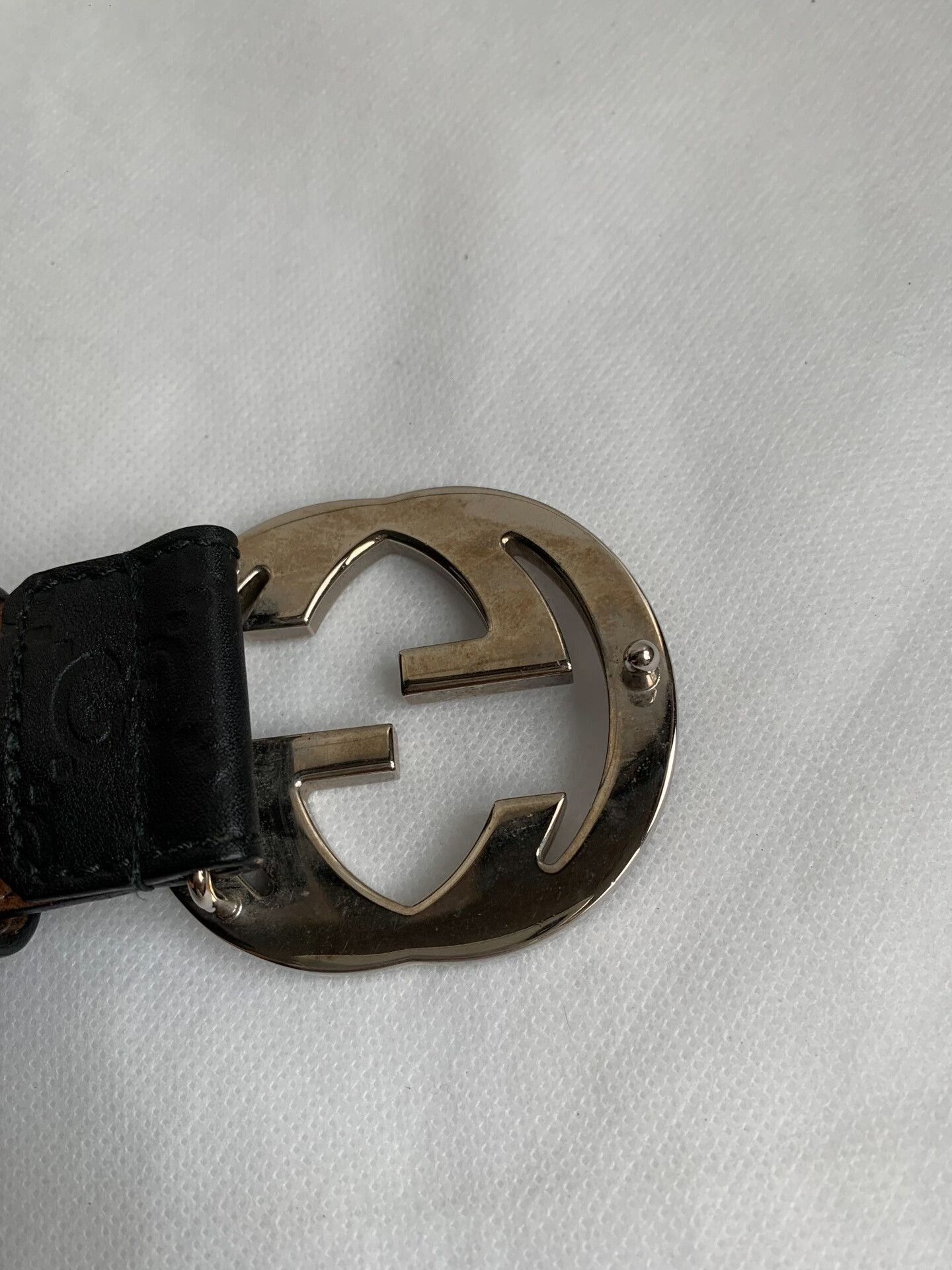 Gucci Gucci Men's Double G Silver Buckle Belt Size ONE SIZE - 3 Thumbnail
