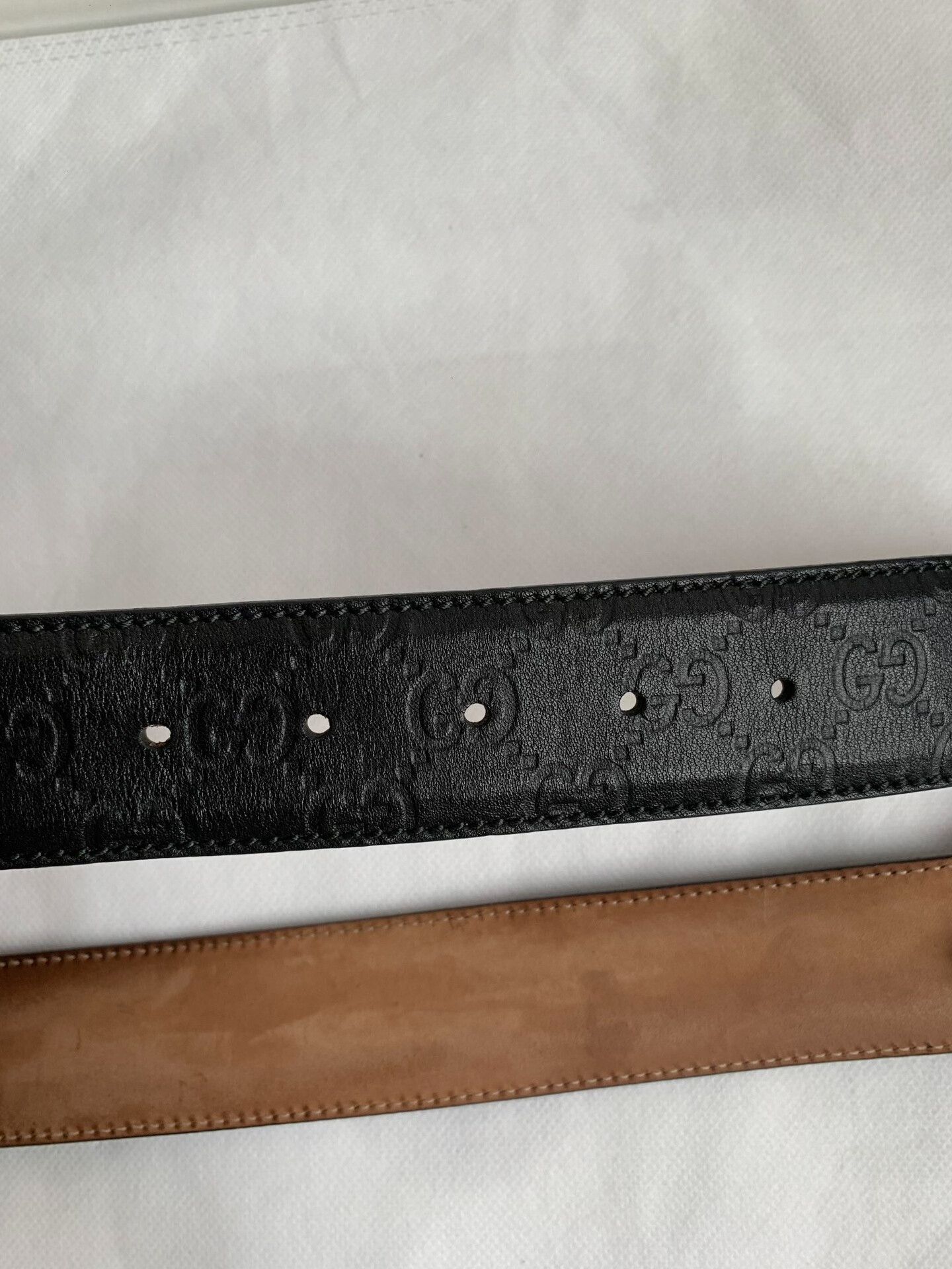 Gucci Gucci Men's Double G Silver Buckle Belt Size ONE SIZE - 6 Thumbnail