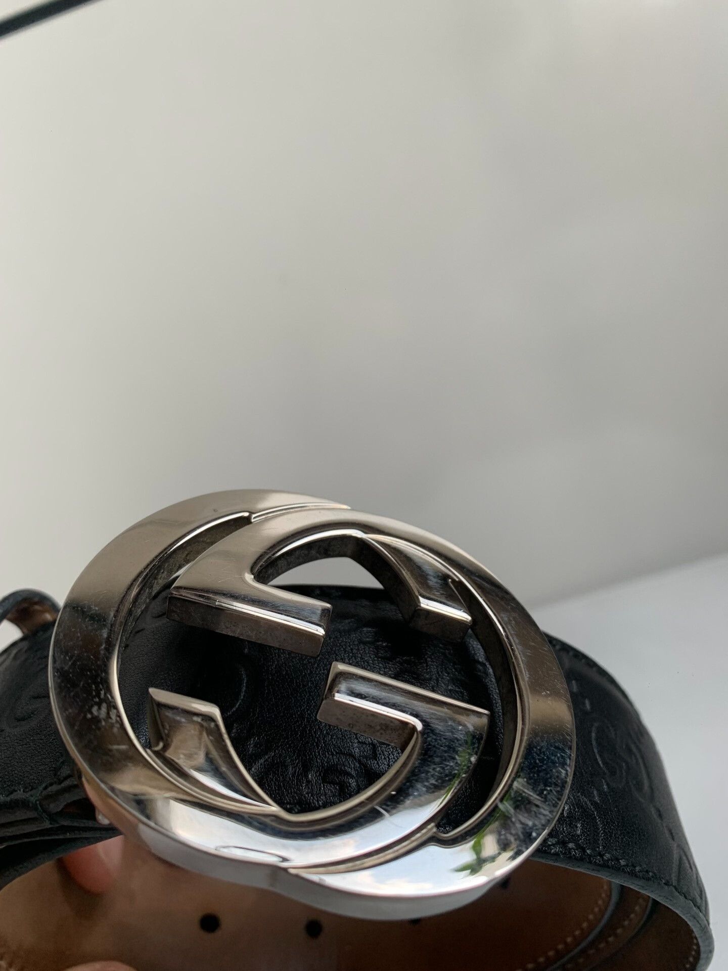 Gucci Gucci Men's Double G Silver Buckle Belt Size ONE SIZE - 2 Thumbnail