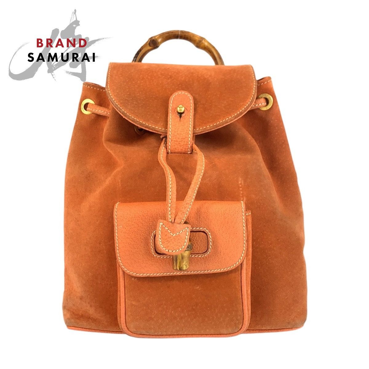 Gucci Gucci Gucci Bamboo Suede Backpack Leather Backpack 003 3444 0030 DUTY FREE for USA Size ONE SIZE - 2 Thumbnail