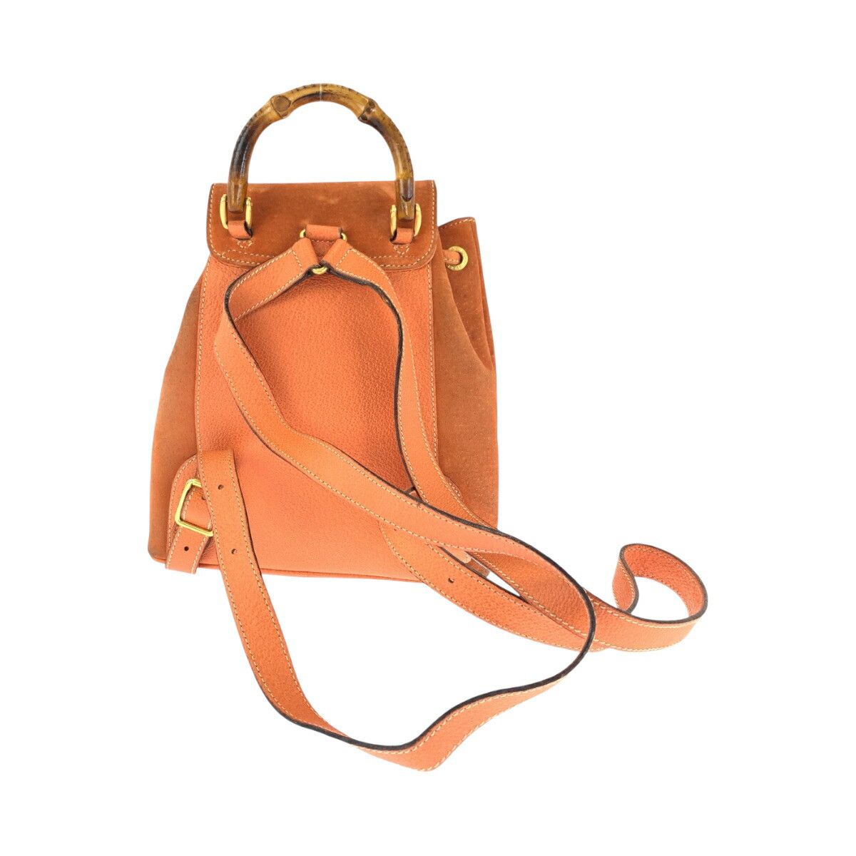 Gucci Gucci Gucci Bamboo Suede Backpack Leather Backpack 003 3444 0030 DUTY FREE for USA Size ONE SIZE - 3 Thumbnail