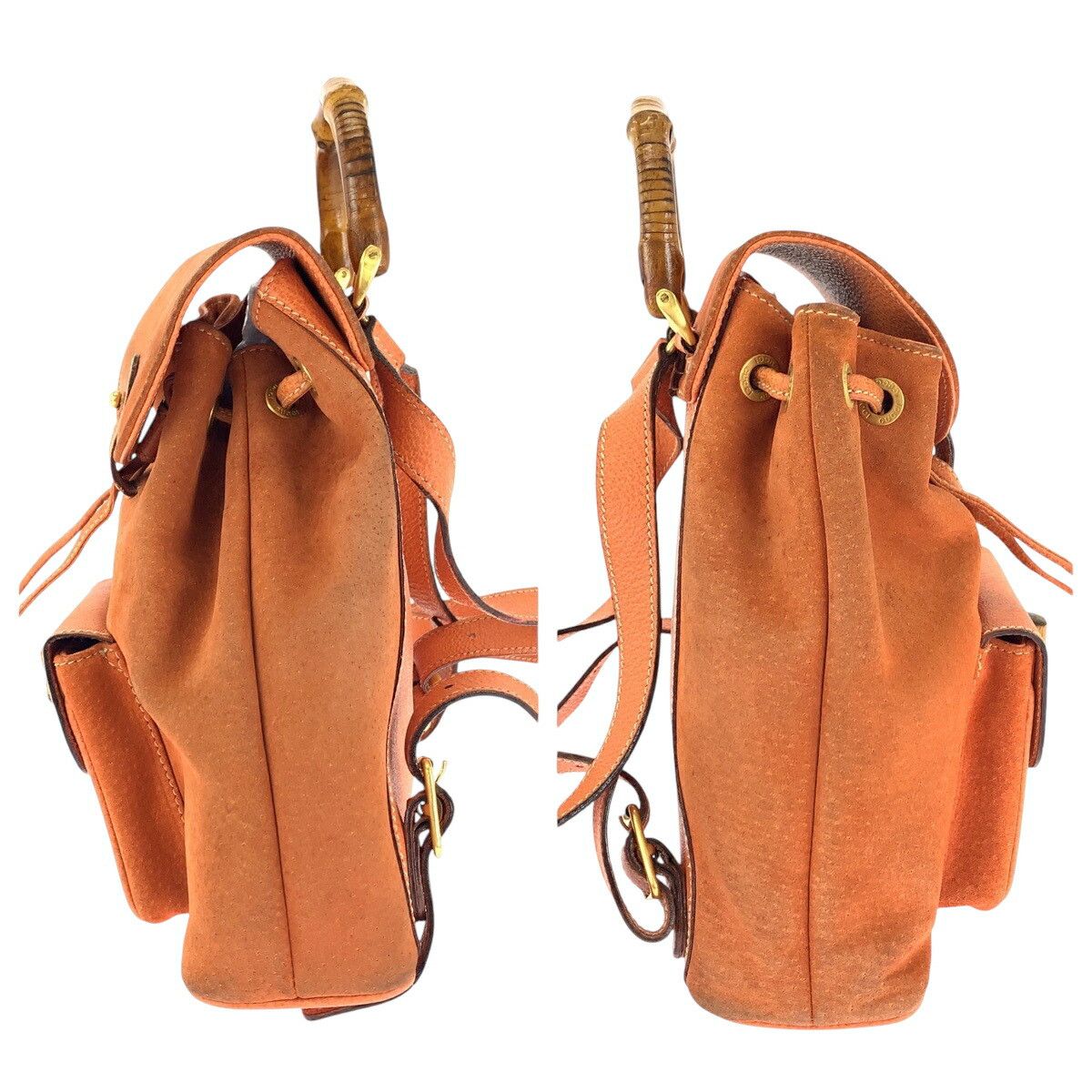 Gucci Gucci Gucci Bamboo Suede Backpack Leather Backpack 003 3444 0030 DUTY FREE for USA Size ONE SIZE - 10 Thumbnail