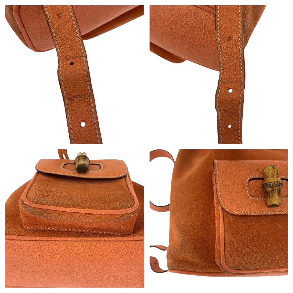 Gucci Gucci Gucci Bamboo Suede Backpack Leather Backpack 003 3444 0030 DUTY FREE for USA Size ONE SIZE - 7 Thumbnail