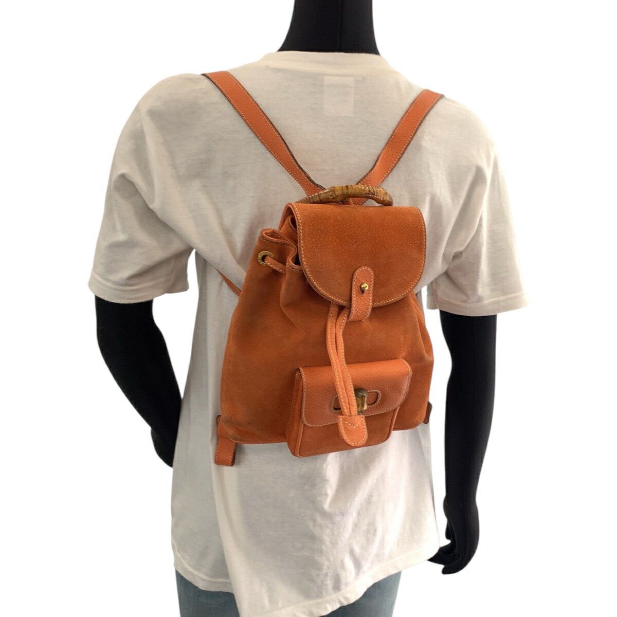 Gucci Gucci Gucci Bamboo Suede Backpack Leather Backpack 003 3444 0030 DUTY FREE for USA Size ONE SIZE - 9 Thumbnail