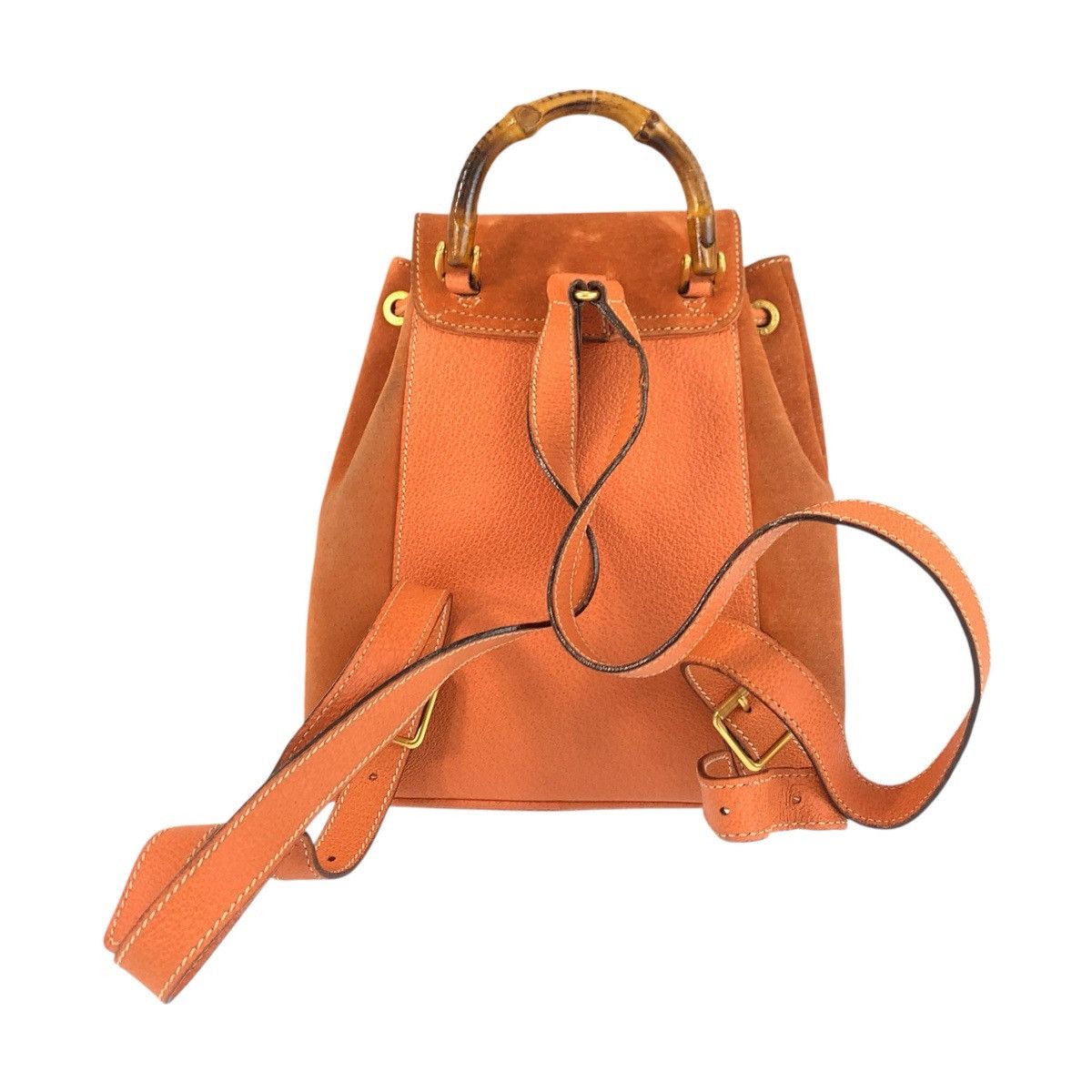 Gucci Gucci Gucci Bamboo Suede Backpack Leather Backpack 003 3444 0030 DUTY FREE for USA Size ONE SIZE - 4 Thumbnail