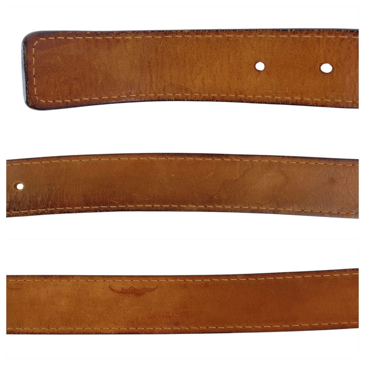 Louis Vuitton Louis Vuitton Louis Vuitton Sangle Jeans Leather Metal Belt Leather Belt M6812 DUTY FREE for USA Size ONE SIZE - 4 Thumbnail