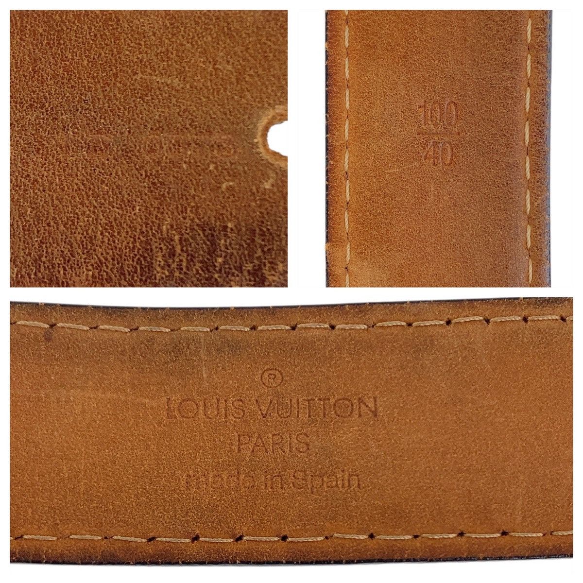 Louis Vuitton Louis Vuitton Louis Vuitton Sangle Jeans Leather Metal Belt Leather Belt M6812 DUTY FREE for USA Size ONE SIZE - 3 Thumbnail