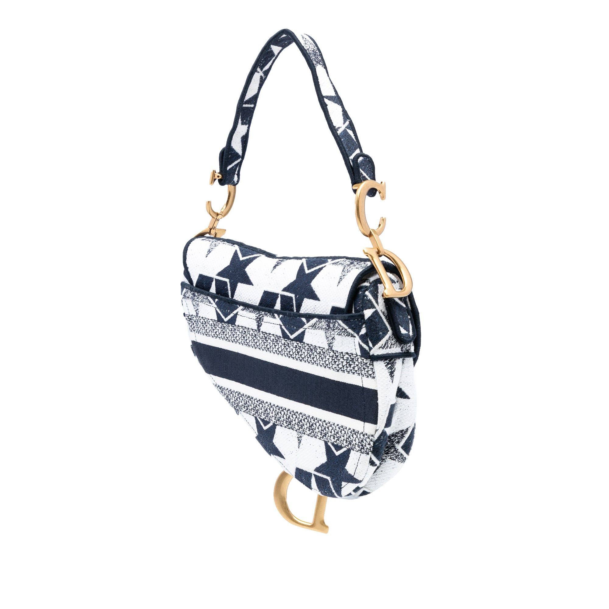 Dior Embroidered Canvas Stars Saddle Bag Size ONE SIZE - 2 Thumbnail