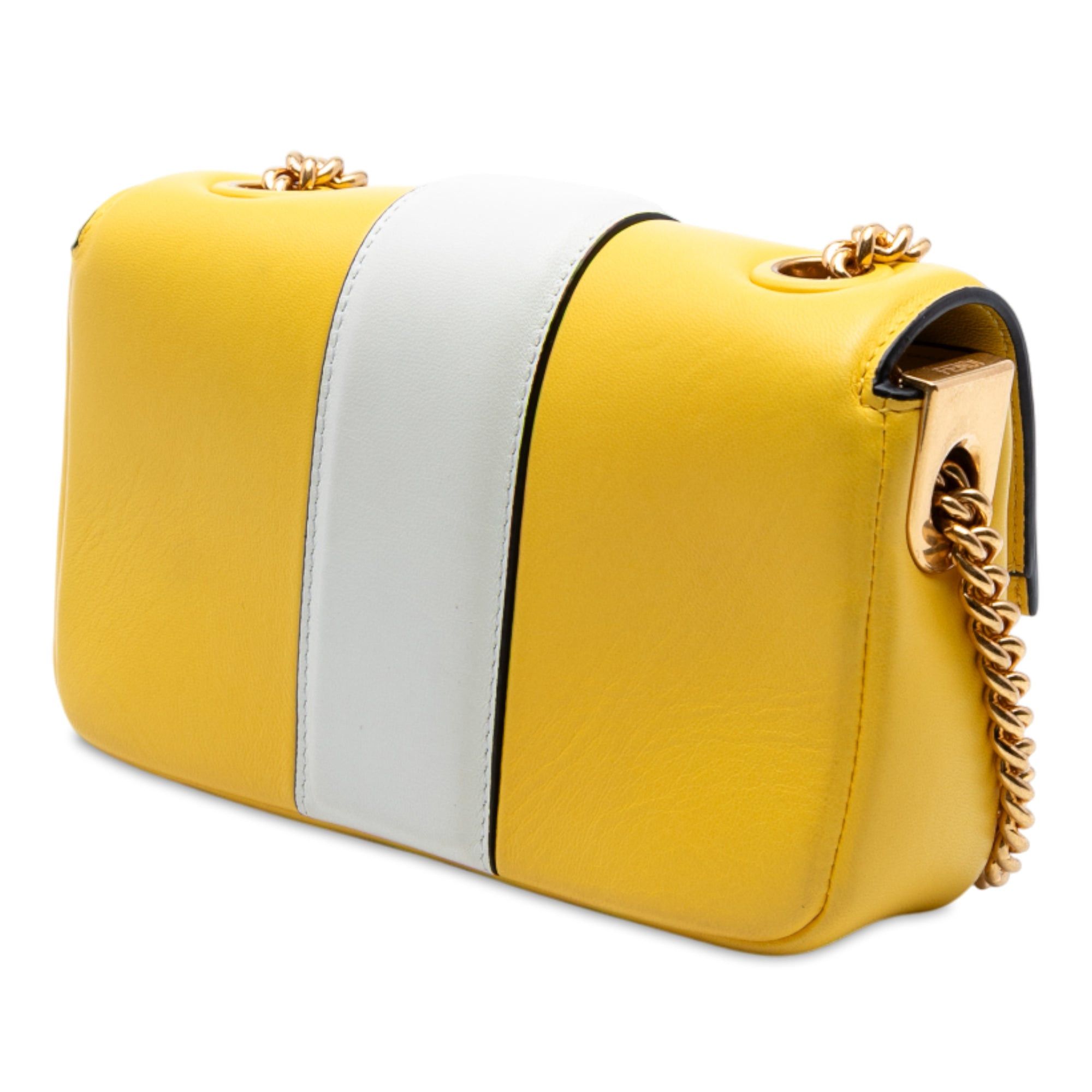 Fendi Mini Bicolor Nappa Apolo Chain Baguette Shoulder Bag Size ONE SIZE - 2 Thumbnail