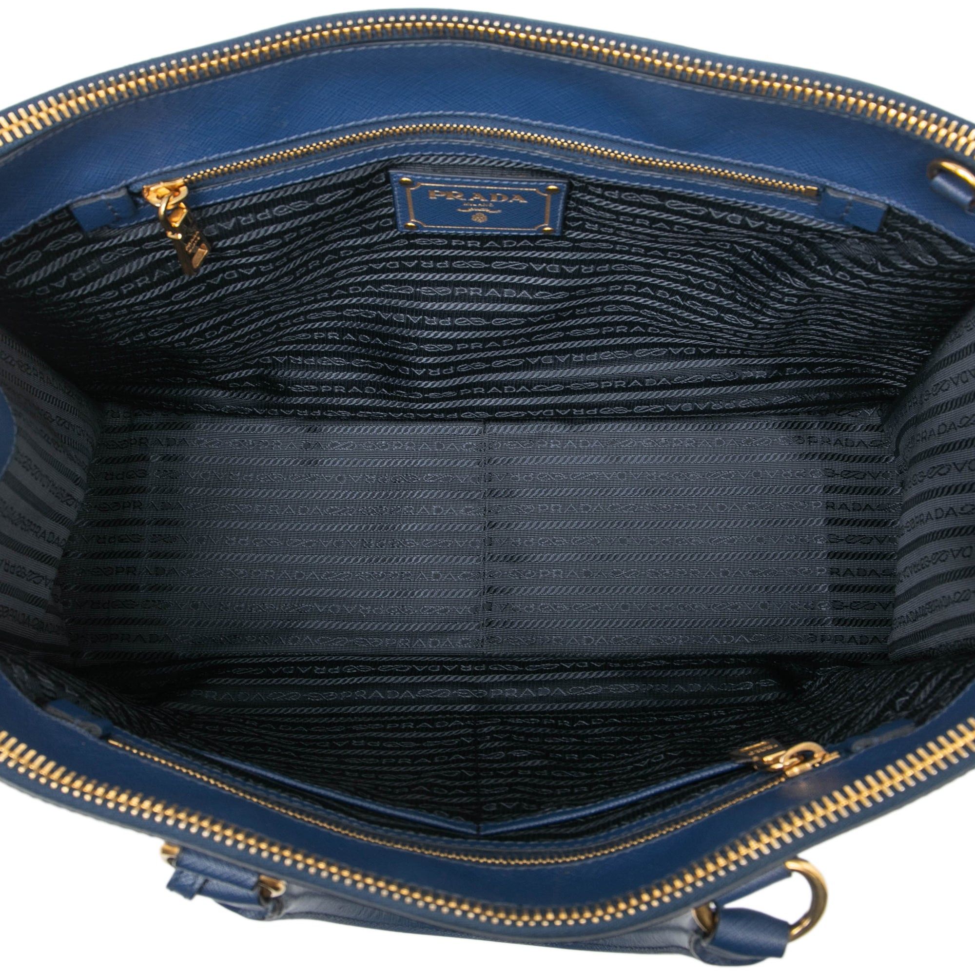 Prada Saffiano Double Zip Open Convertible Tote Size ONE SIZE - 4 Thumbnail