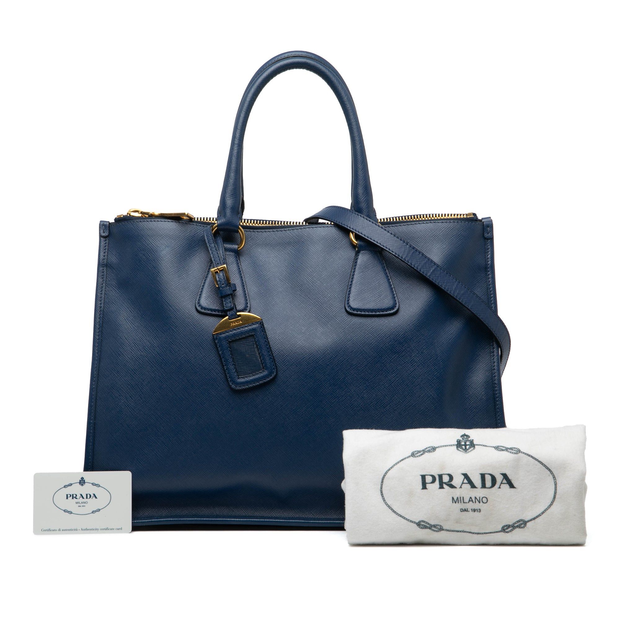 Prada Saffiano Double Zip Open Convertible Tote Size ONE SIZE - 8 Thumbnail