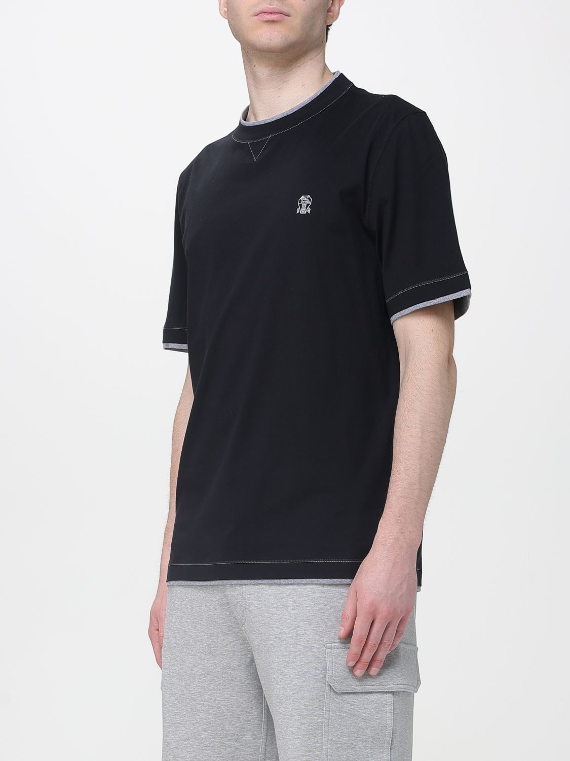 Brunello Cucinelli Brunello Cucinelli T-Shirt Men Black Size US S / EU 44-46 / 1 - 4 Thumbnail