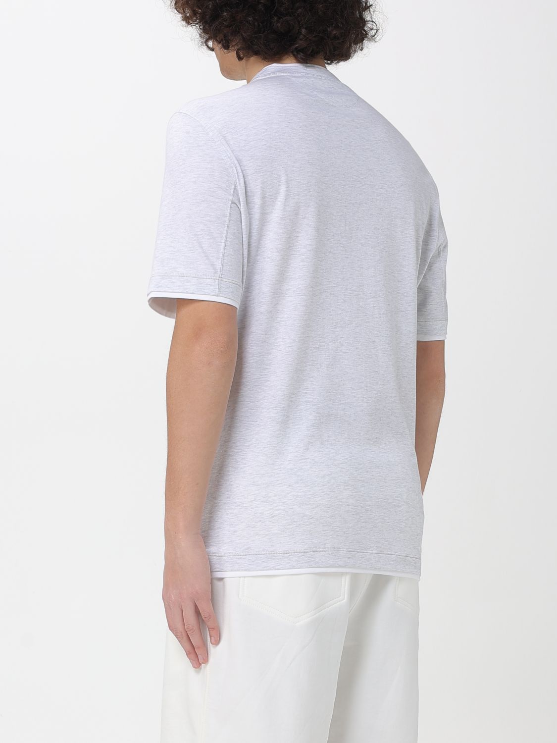 Brunello Cucinelli Brunello Cucinelli T-Shirt Men Grey Size US XXL / EU 58 / 5 - 3 Thumbnail