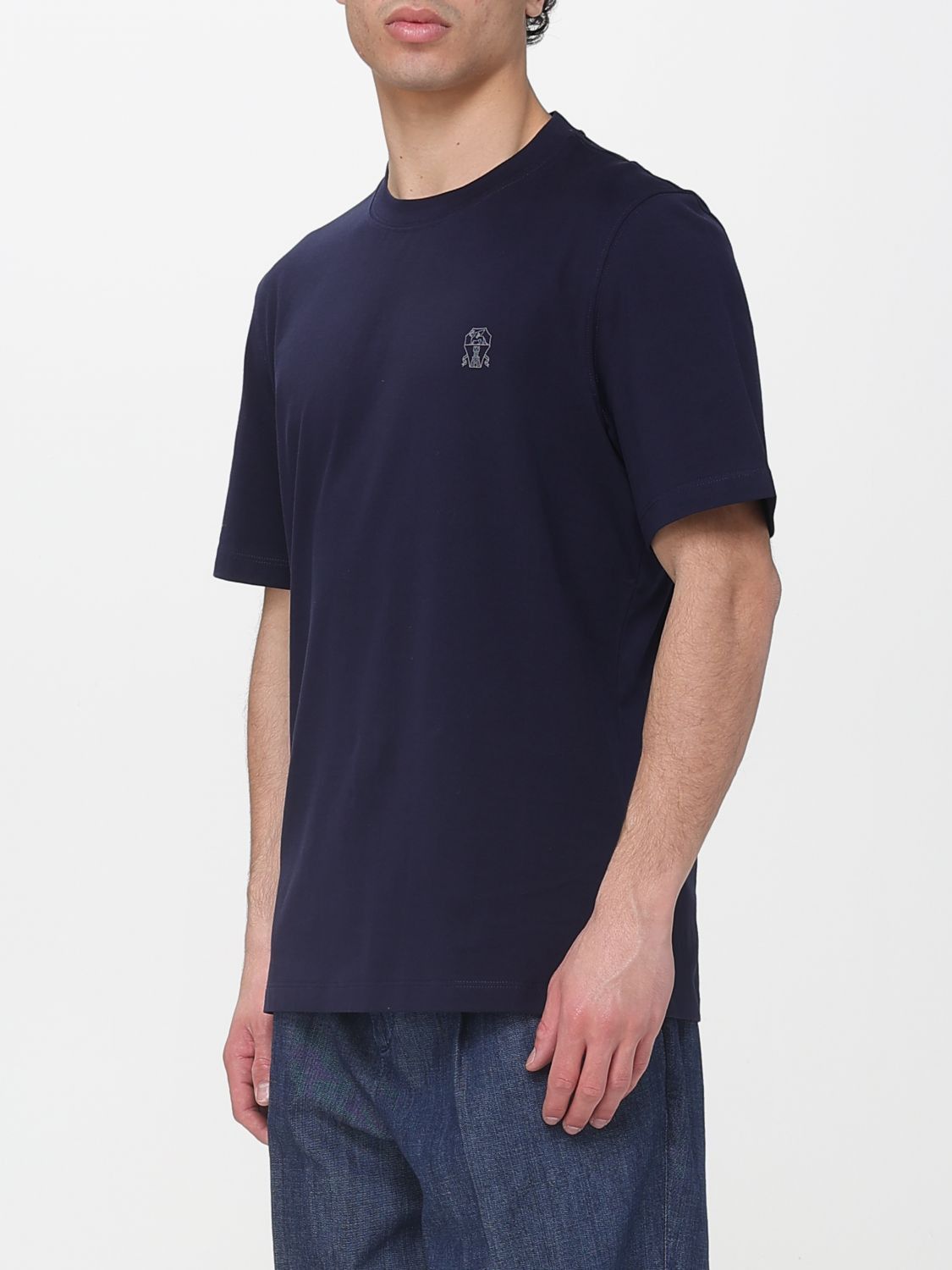 Brunello Cucinelli Brunello Cucinelli T-Shirt Men Blue Size US XXL / EU 58 / 5 - 4 Thumbnail
