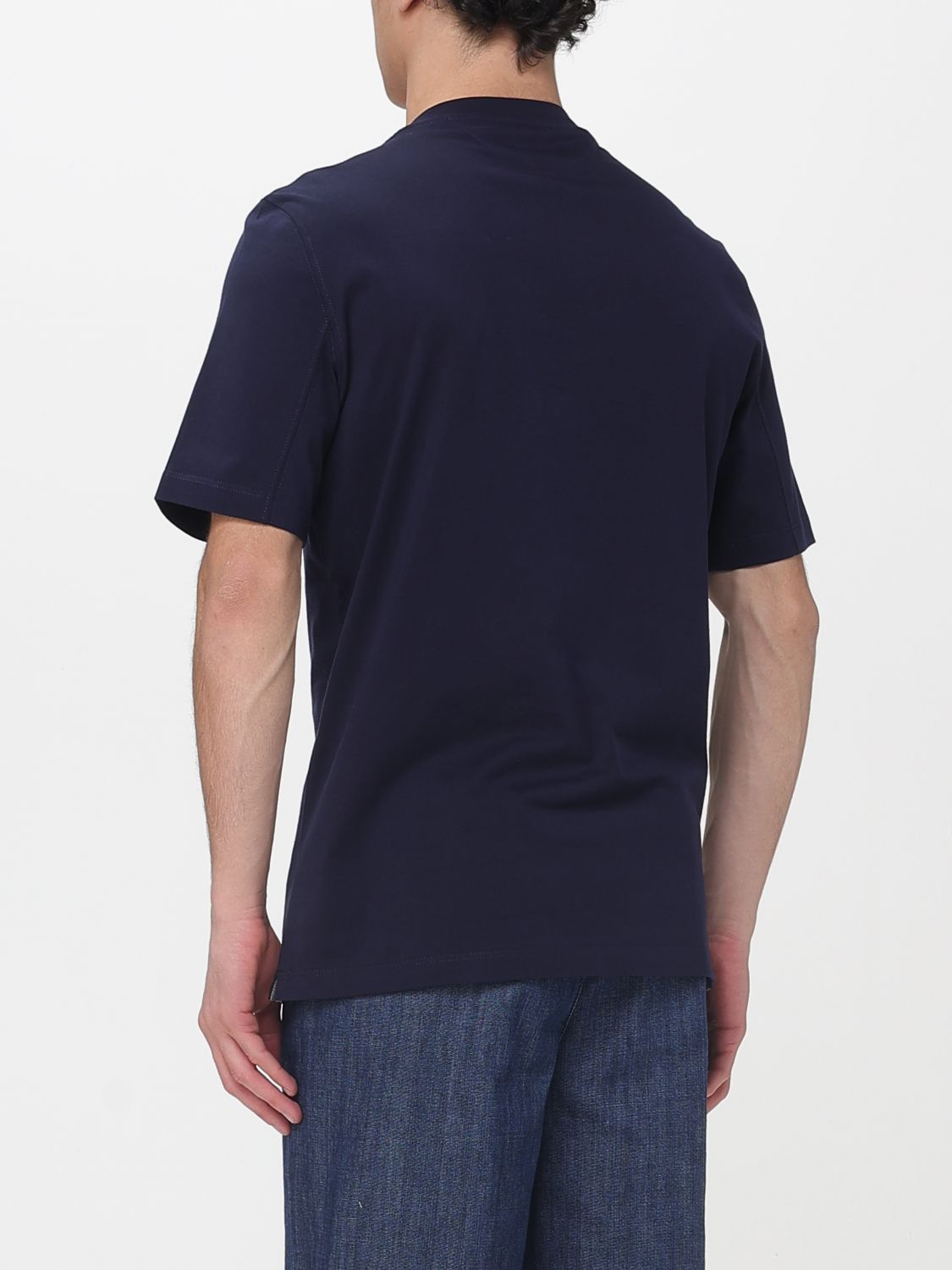Brunello Cucinelli Brunello Cucinelli T-Shirt Men Blue Size US XXL / EU 58 / 5 - 3 Thumbnail