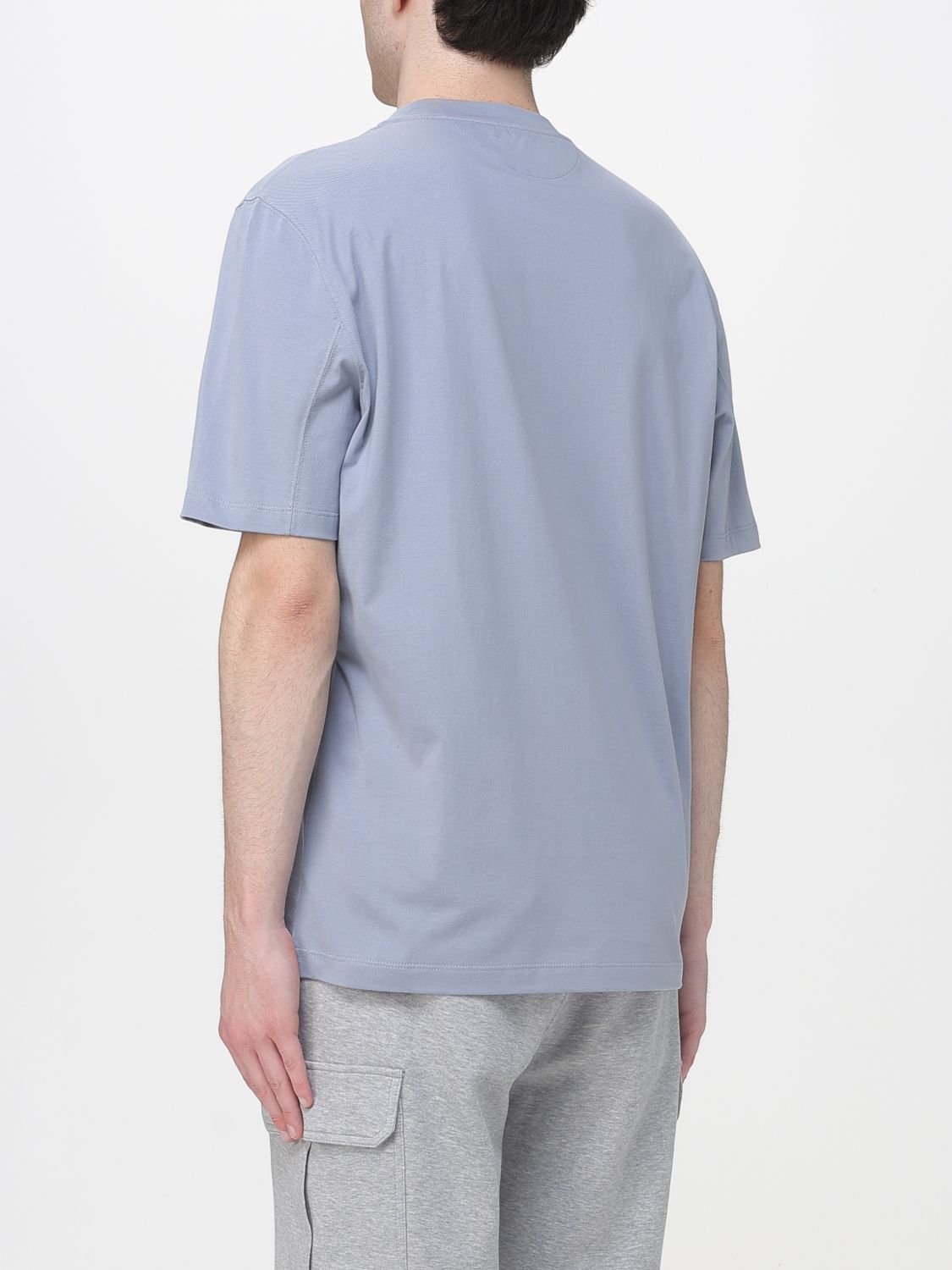 Brunello Cucinelli Brunello Cucinelli T-Shirt Men Gnawed Blue Size US XXL / EU 58 / 5 - 3 Thumbnail