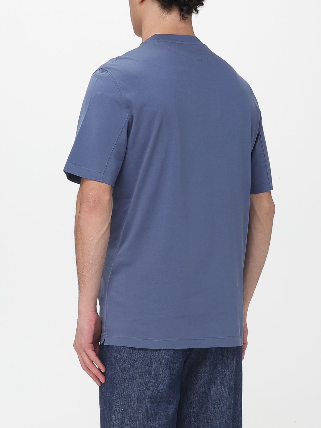 Brunello Cucinelli Brunello Cucinelli T-Shirt Men Denim Size US XL / EU 56 / 4 - 3 Thumbnail