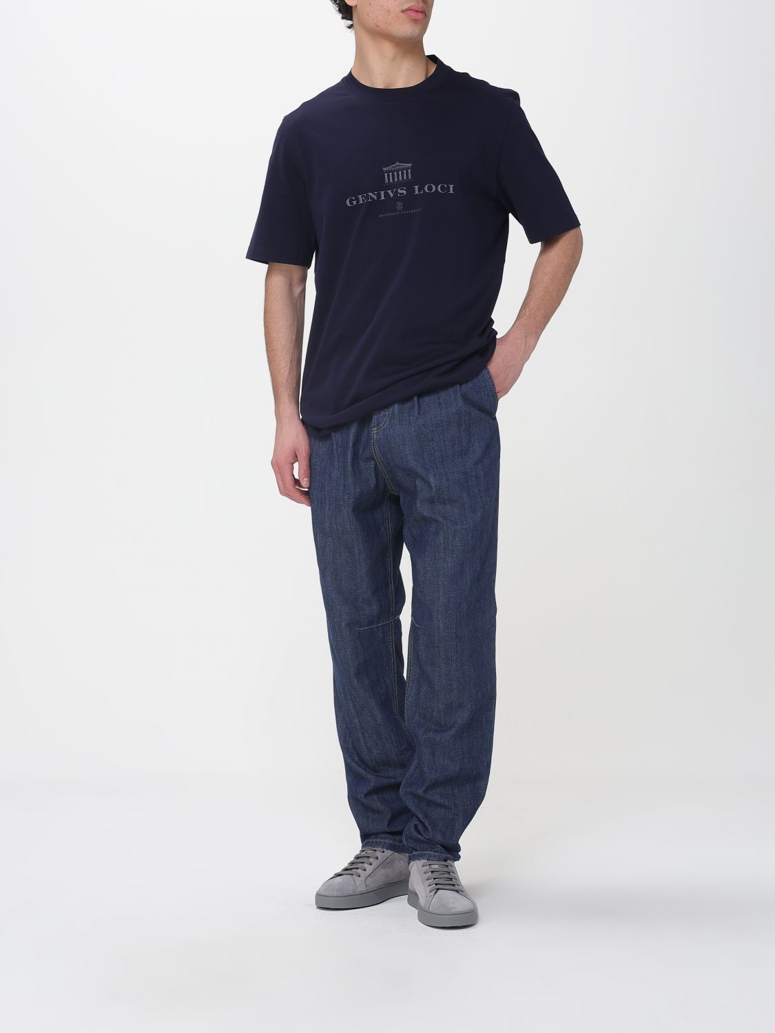 Brunello Cucinelli Brunello Cucinelli T-Shirt Men Blue Size US L / EU 52-54 / 3 - 2 Thumbnail