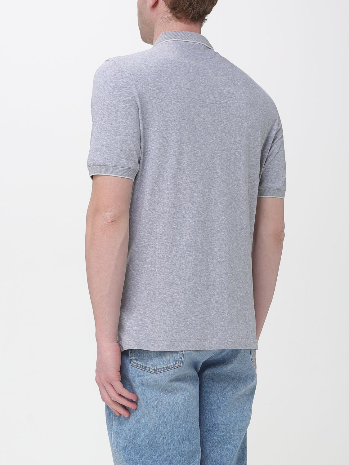 Brunello Cucinelli Brunello Cucinelli Polo Shirt Men Grey Size US L / EU 52-54 / 3 - 3 Thumbnail