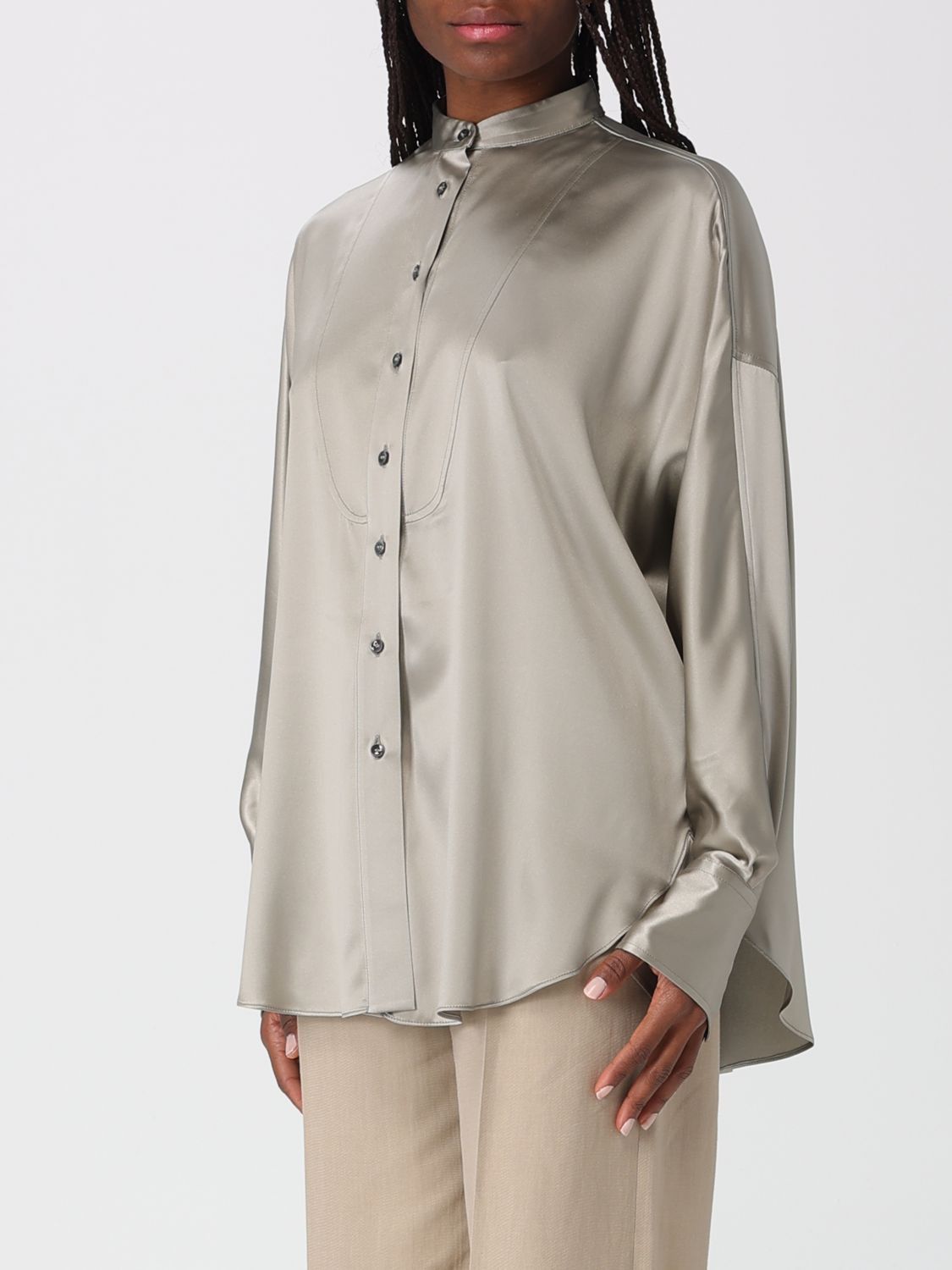 Brunello Cucinelli Brunello Cucinelli Shirt Woman Pearl Size XS / US 0-2 / IT 36-38 - 3 Thumbnail