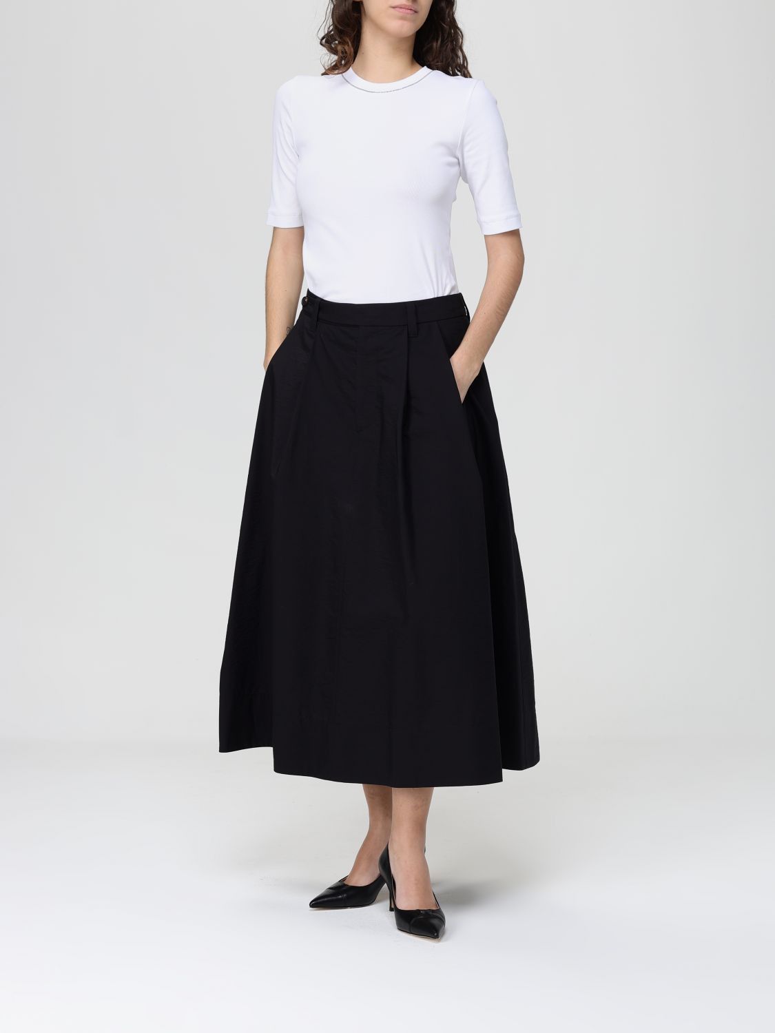 Brunello Cucinelli Brunello Cucinelli Skirt Woman Black Size 28" / US 6 / IT 42 - 2 Thumbnail