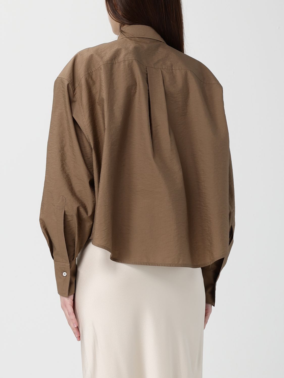 Brunello Cucinelli Brunello Cucinelli Shirt Woman Sand Size L / US 10 / IT 46 - 3 Thumbnail