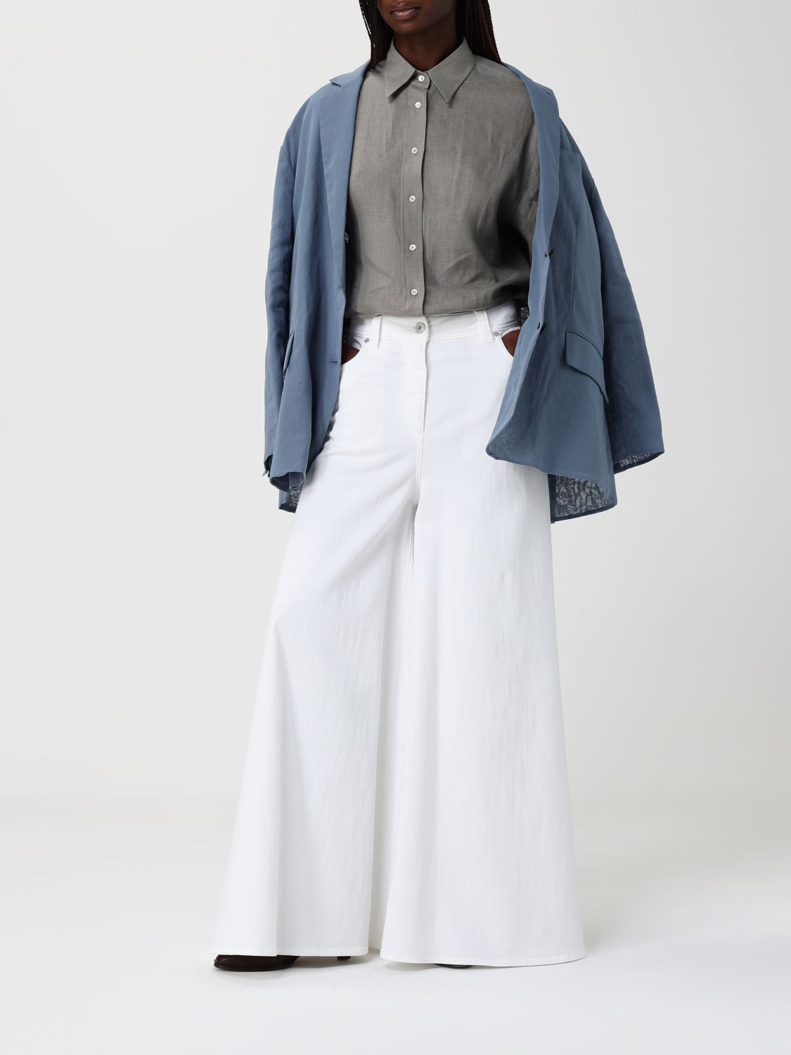 Brunello Cucinelli Brunello Cucinelli Jacket Woman Blue Size S / US 4 / IT 40 - 2 Thumbnail