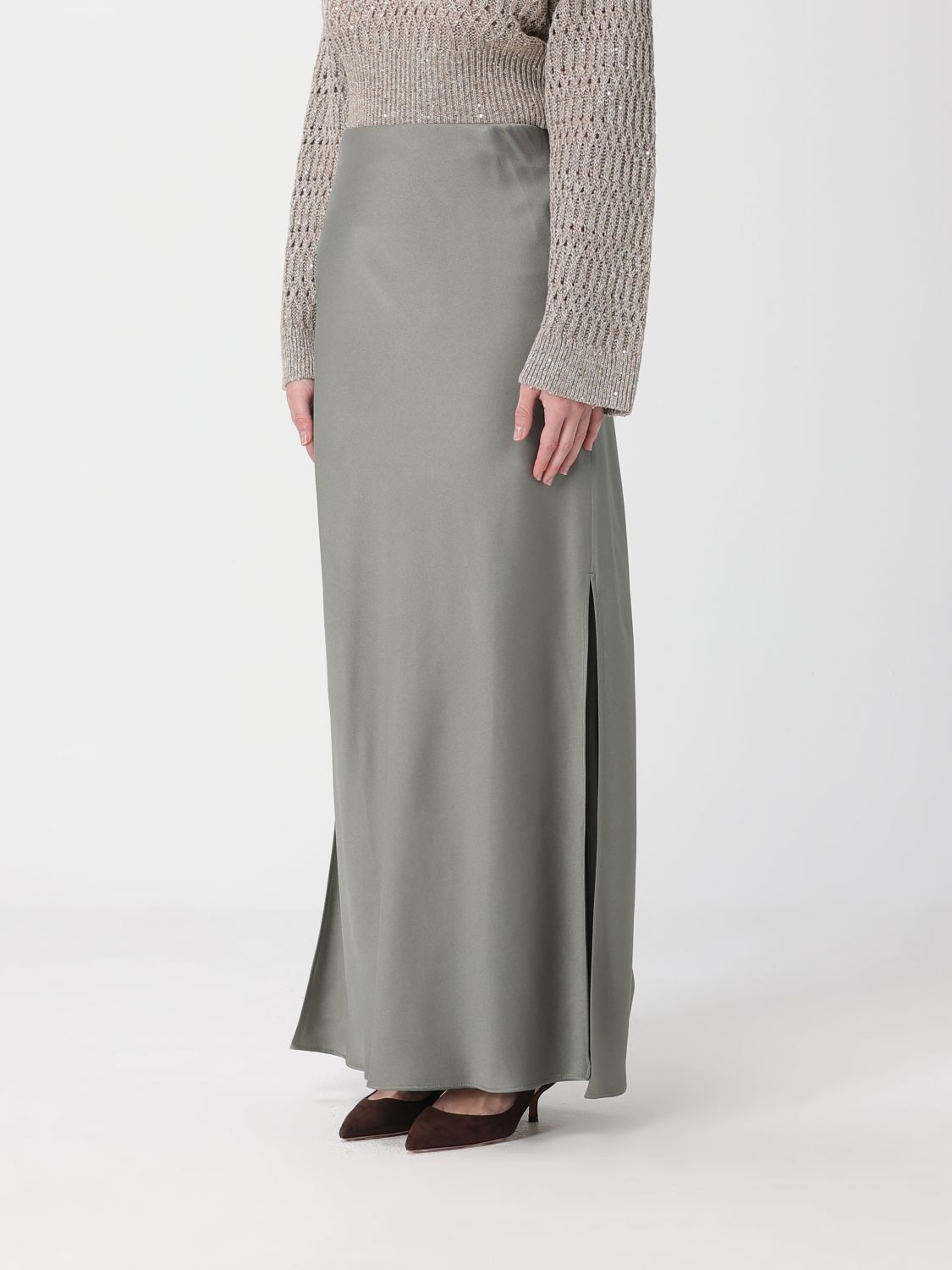 Brunello Cucinelli Brunello Cucinelli Skirt Woman Green Size 28" / US 6 / IT 42 - 4 Thumbnail